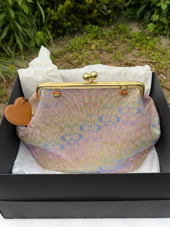 Coach Handbags - Coach Large Rainbow Kisslock 27 Bag in Signature Jacquard | CCX15 | New